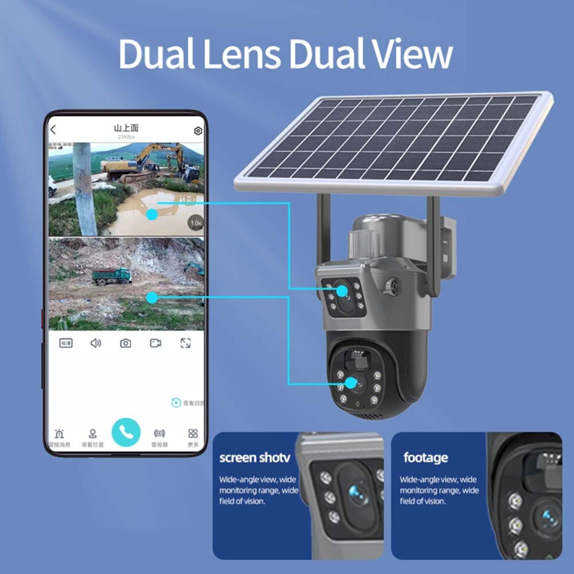 Cámara solar wifi 8MP 4k - 2